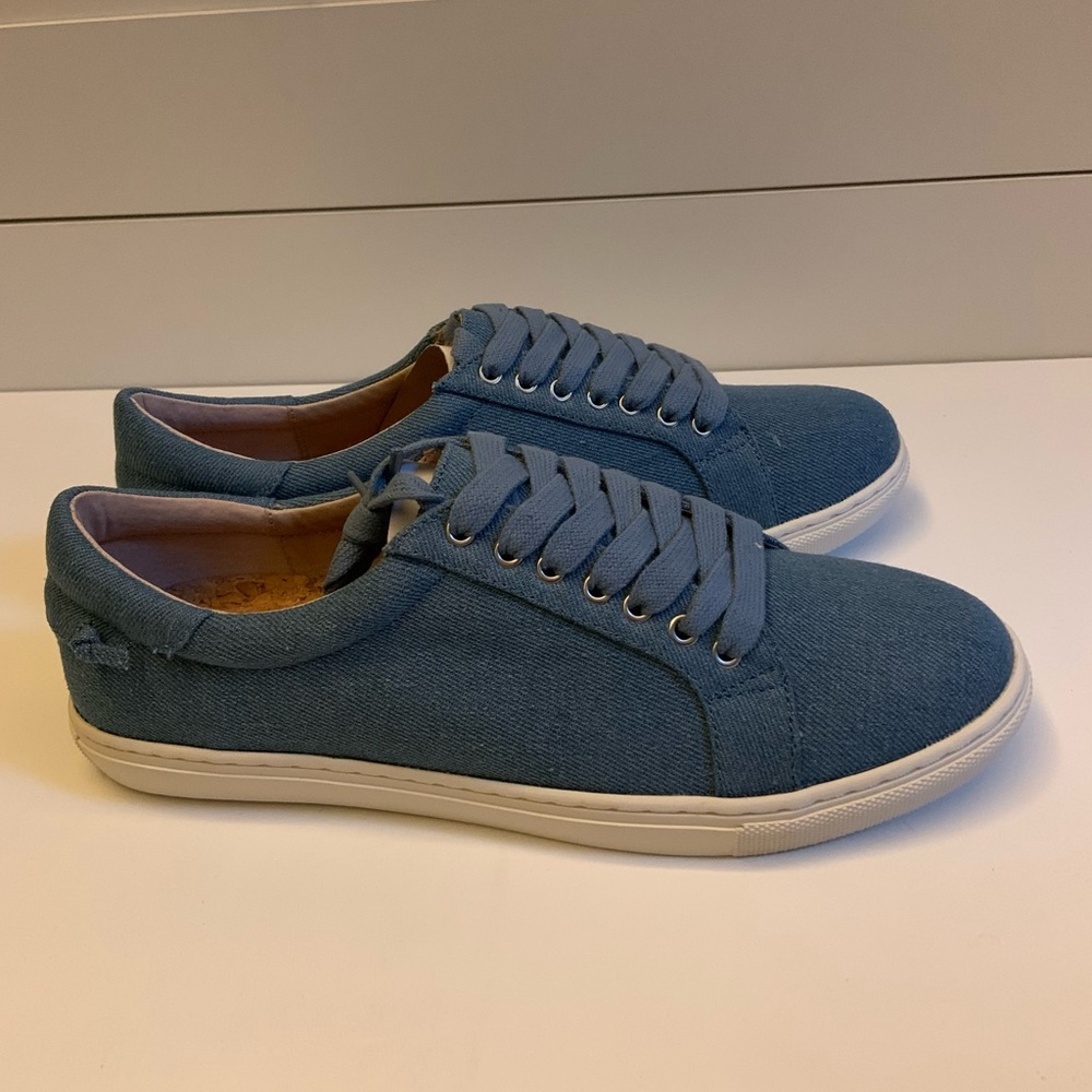 J/SLIDES NYC Women’s Light Blue Sneakers